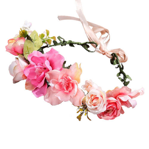 Couronne de fleurs composition pivoine et rose