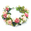 Couronne de fleurs folie rose