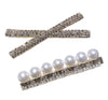 Duo barrettes strass et perles