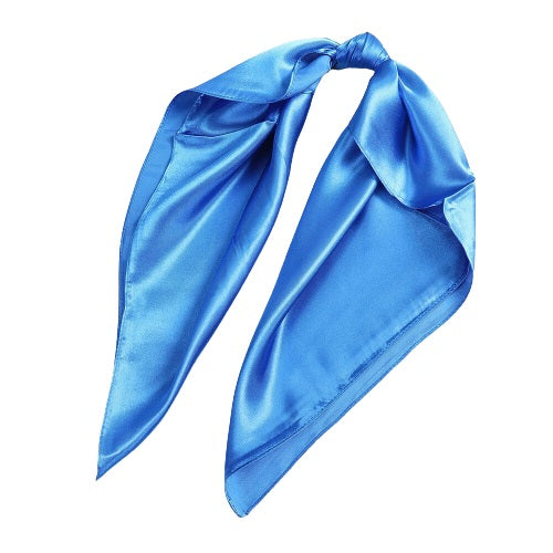 foulard cheveux bleu clair 