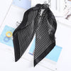 foulard cheveux satin noire