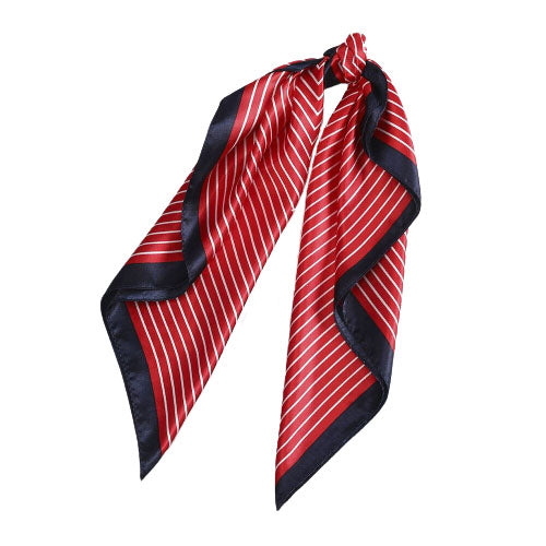 foulard cheveux soie rouge