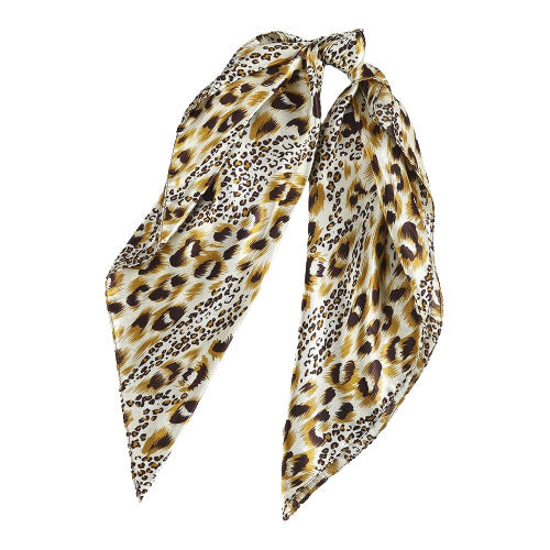 foulard satin leopard