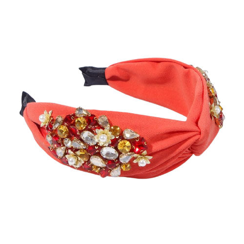 headban bijoux corail cheveux