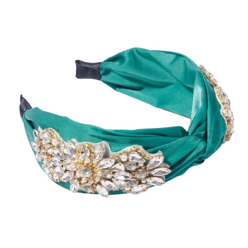 Headband mariage vert