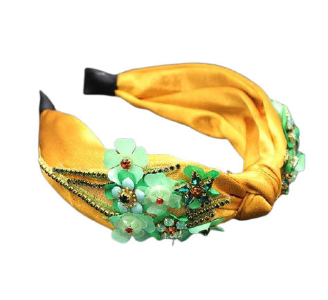 headband mariage jaune