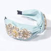 headband mariage bleu