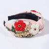 headband rose strass bijou