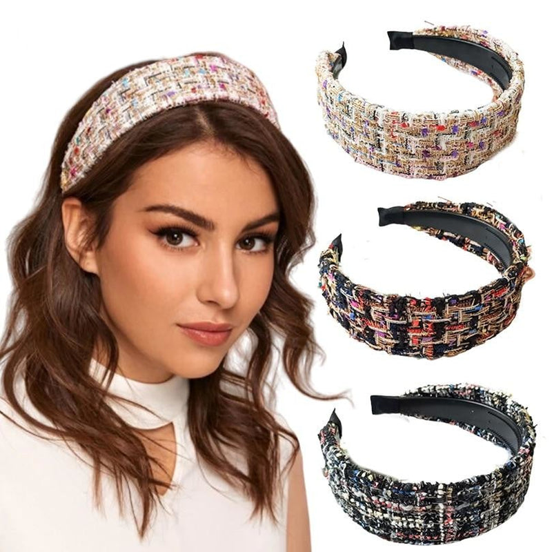 headband tweed noir 