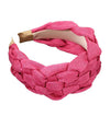 large serre tete tresse rose