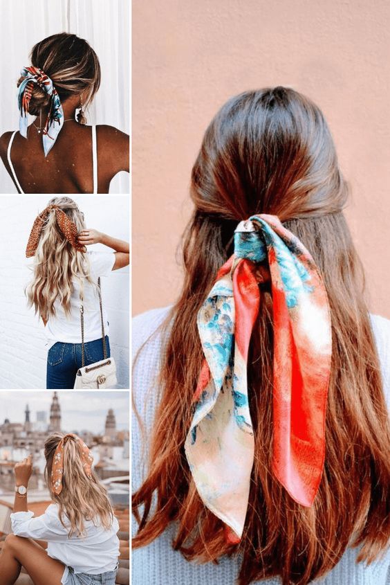 sourcing map Femme Maigre Ruban Foulard Cœur Motif Étroit sourcing map Femme Maigre Ruban Foulard Cœur Motif Étroit