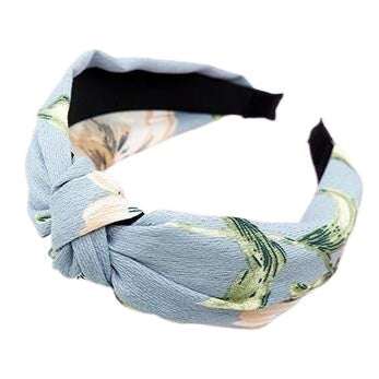 serre tete fleurs bleu rose