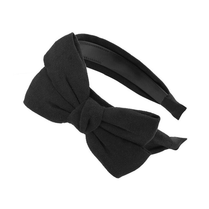 Bandeau Cheveux avec Nœud Noir Fleuri