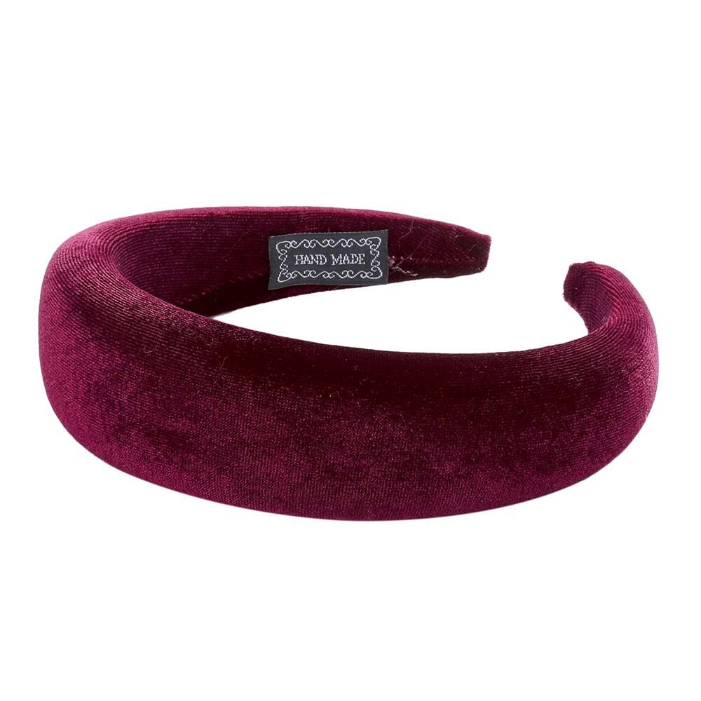 Maxi serre tête velours bordeaux