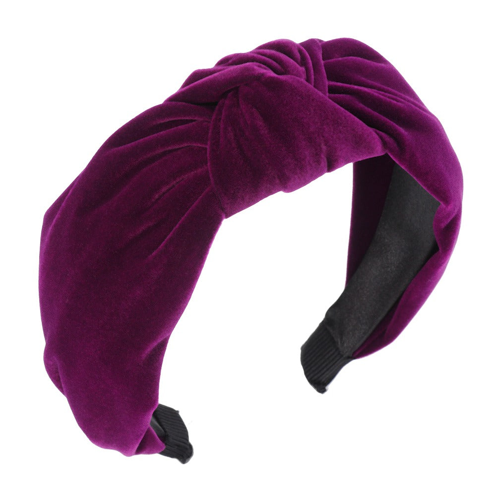 serre tete velours femme violet