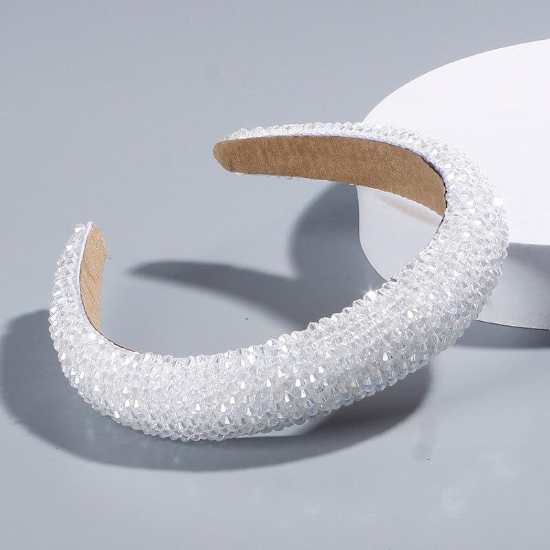 6 Bandes Frontales à Perles Blanches Pour Femmes - Serre-tête Élégant Étincelant - Mariage, Soirée, Quotidien - 2